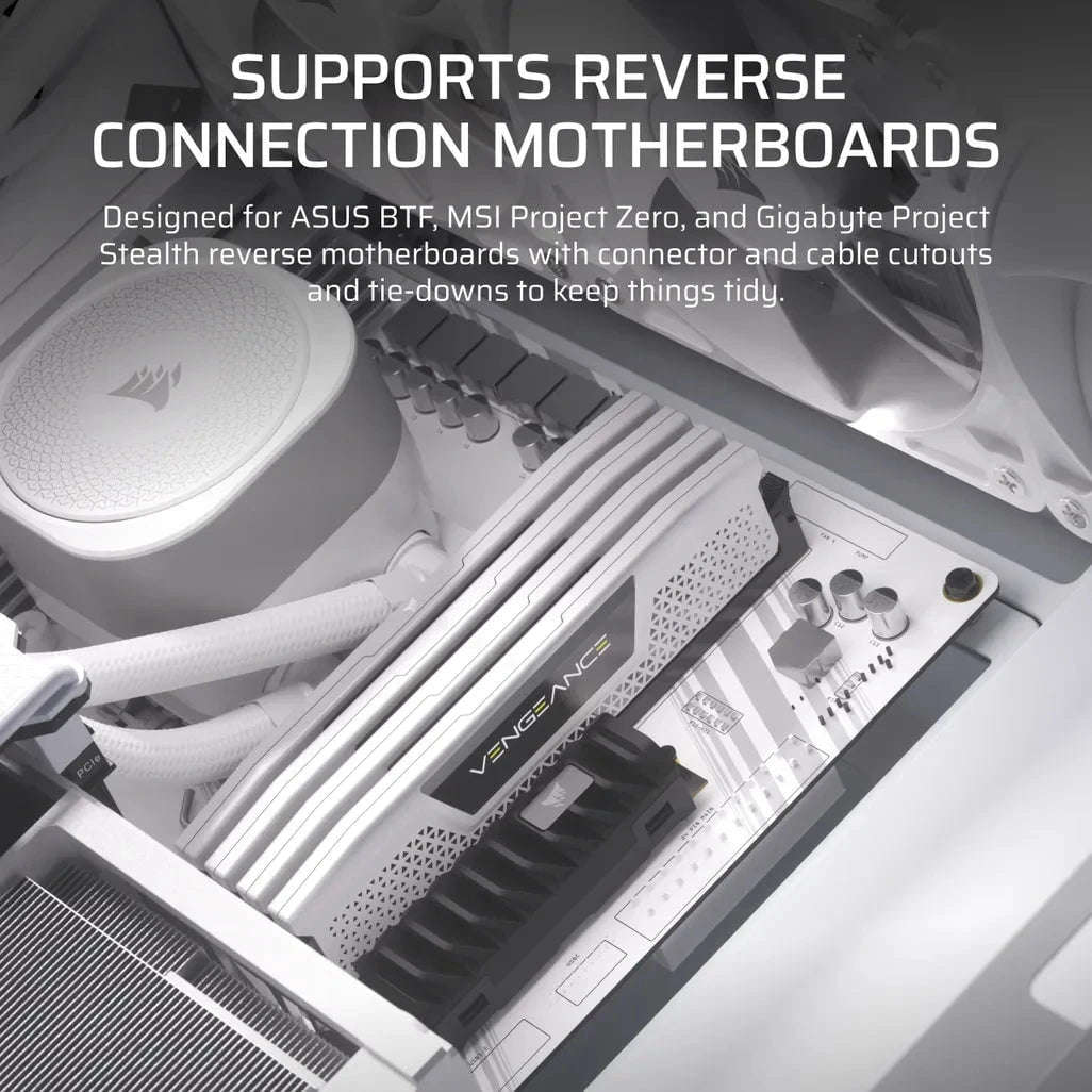 Corsair FRAME 4000D, Midi Tower, PC, White, ATX