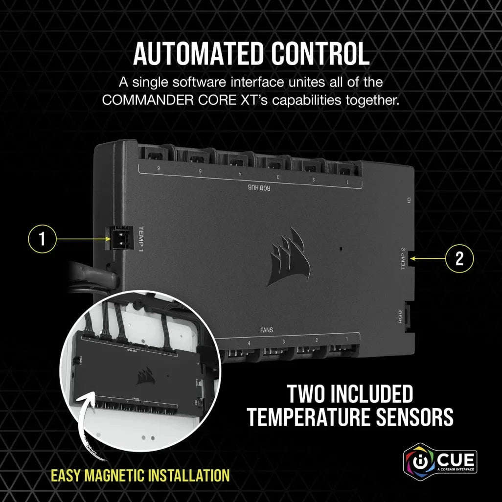 Corsair iCUE Commander Core XT, 6 channels, Black