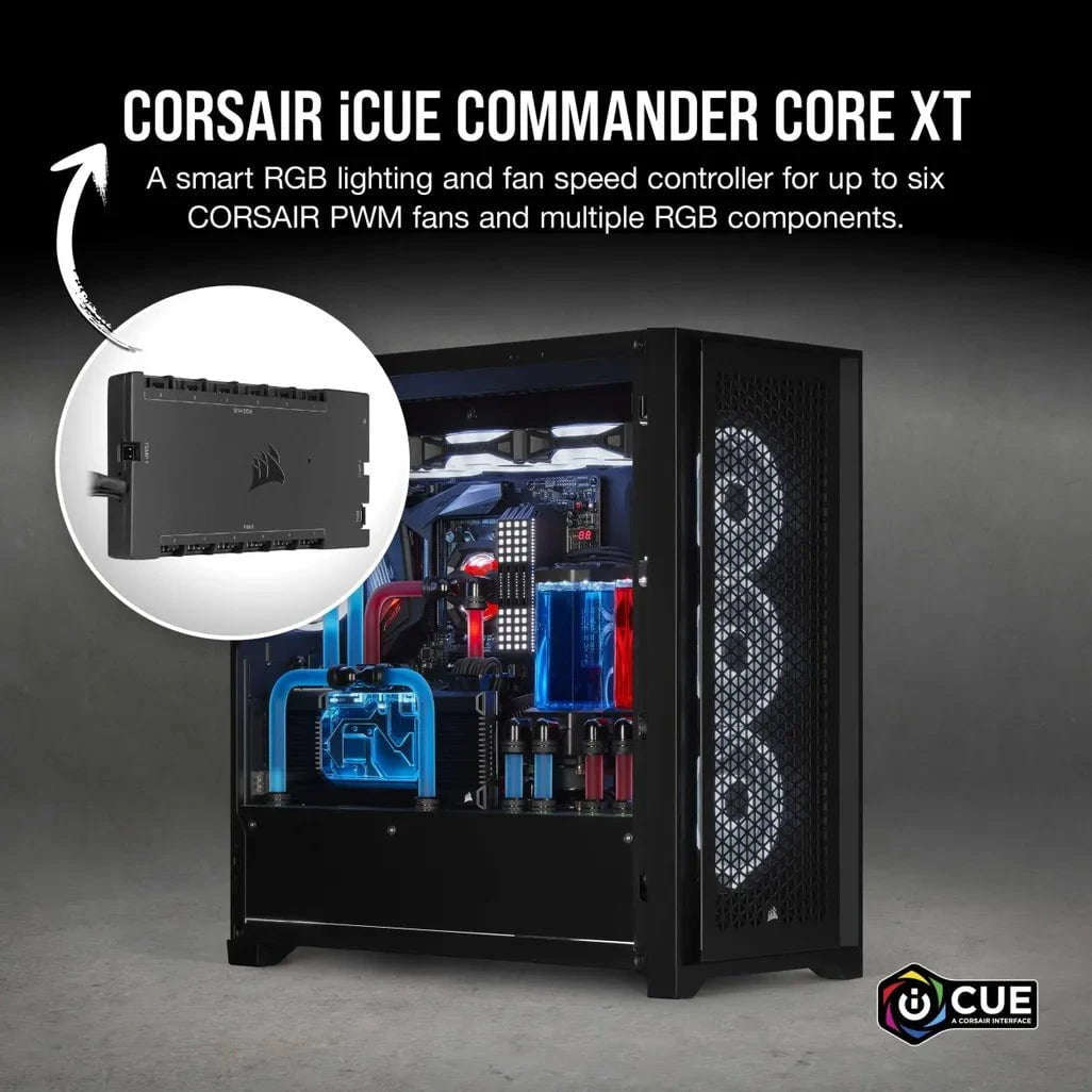 Corsair iCUE Commander Core XT, 6 channels, Black