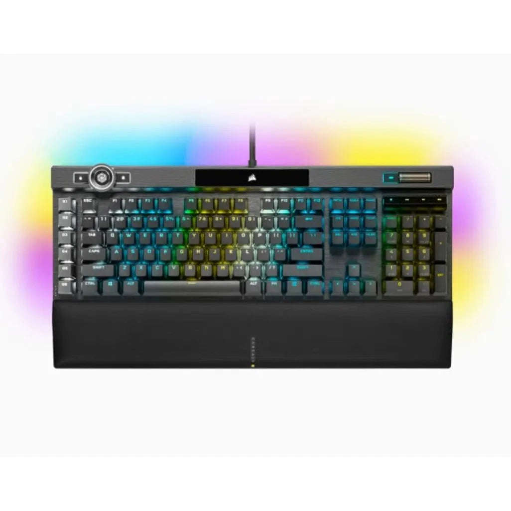 Corsair K100 RGB, Wired, USB, Mechanical, QWERTZ, RGB LED, Black