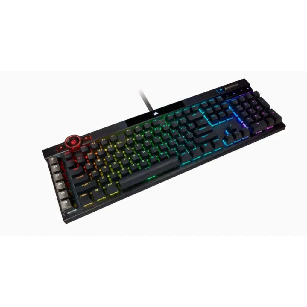 Corsair K100 RGB, Wired, USB, Mechanical, QWERTZ, RGB LED, Black