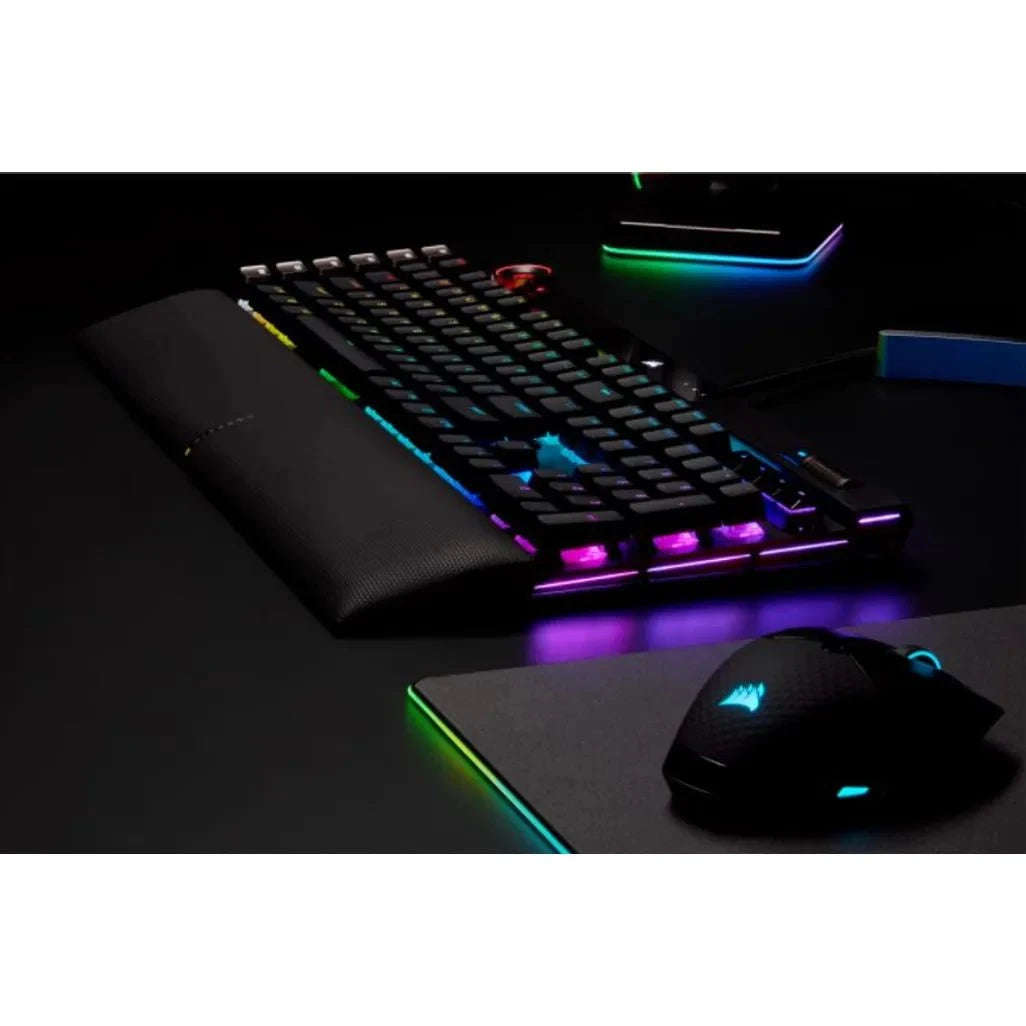 Corsair K100 RGB, Wired, USB, Mechanical, QWERTZ, RGB LED, Black