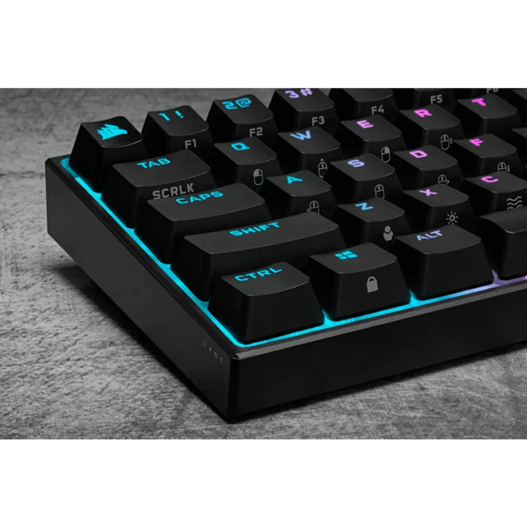 Corsair K65 RGB Mini, Wired, USB, Mechanical, QWERTY, RGB LED, Black