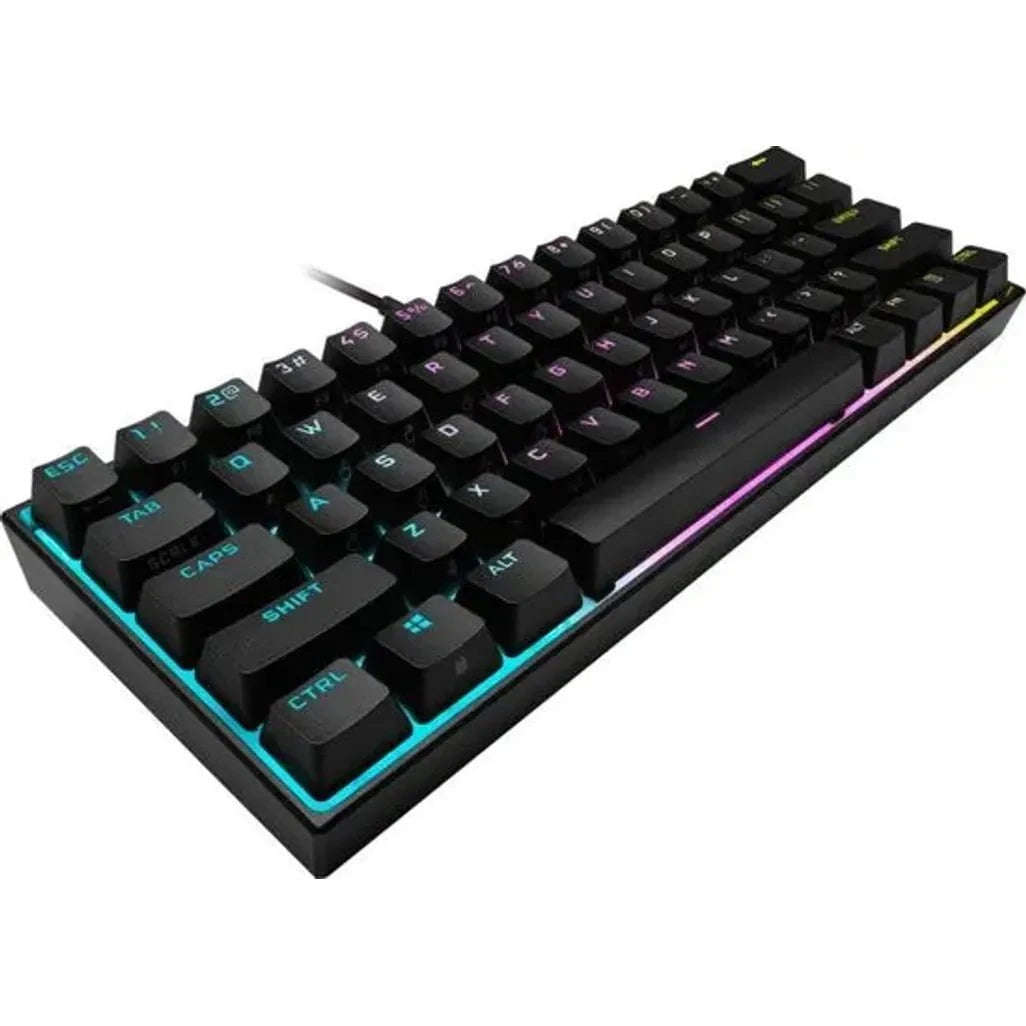 Corsair K65 RGB Mini, Wired, USB, Mechanical, QWERTY, RGB LED, Black