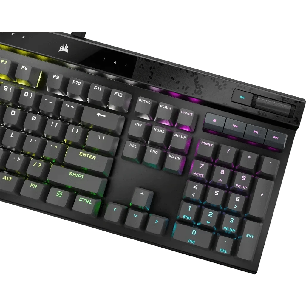 Corsair K70 MAX, Full-size (100%), Wired, USB, RGB LED, Black