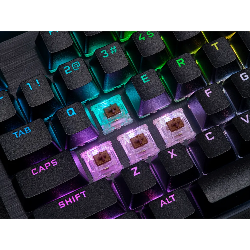 Corsair K70 RGB PRO Mechanical Gaming Keyboard with PBT DOUBLE SHOT PRO Keycaps  CHERRY MX Brown