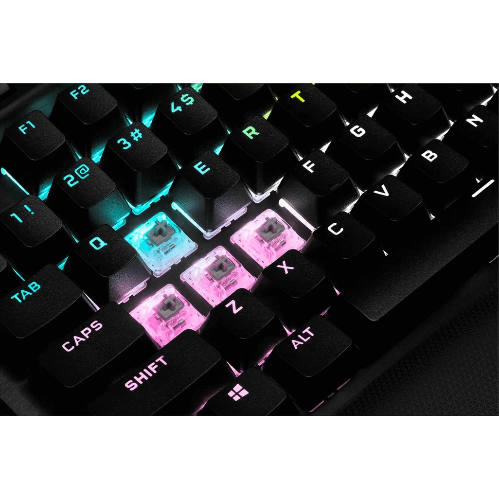 Corsair K70 RGB TKL, Wired, USB, Mechanical, QWERTY, RGB LED, Black