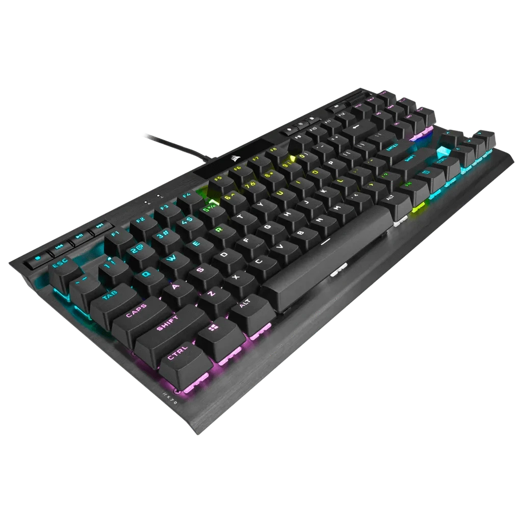 Corsair K70 RGB TKL, Wired, USB, Mechanical, QWERTY, RGB LED, Black