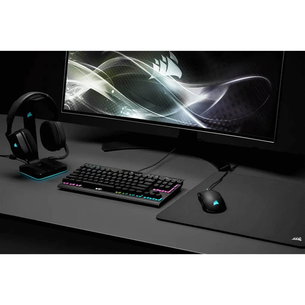 Corsair K70 RGB TKL, Wired, USB, Mechanical, QWERTY, RGB LED, Black