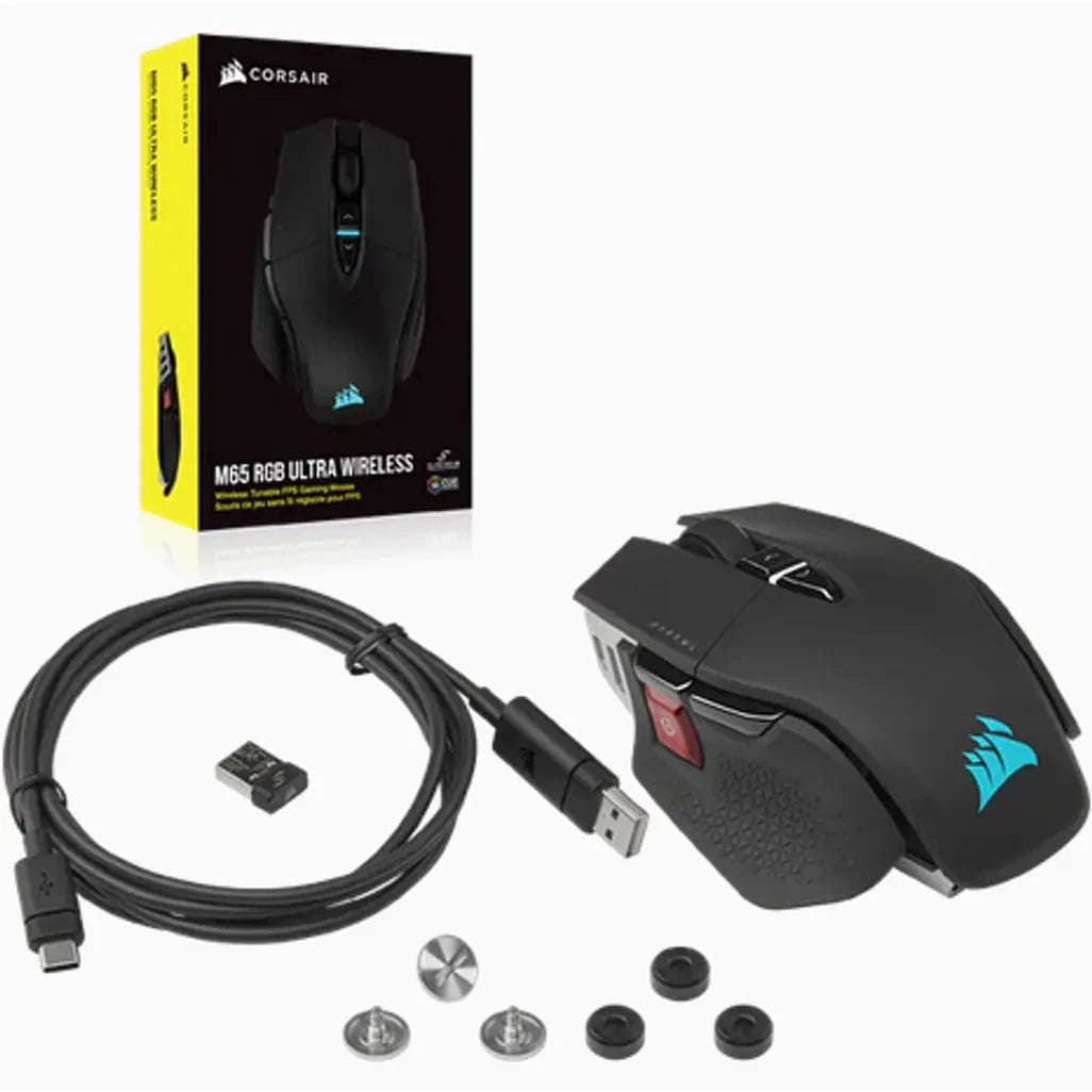 Corsair M65 RGB ULTRA WIRELESS, Right-hand, Optical