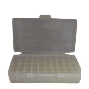 Plastic Ammo Case Medium Clear 50 Piece