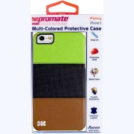Promate Green/Black/Brown Pancy iPhone 5 Protective Case