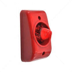 Securi-Prod Round Red Siren & Strobe  12V Visual & Audio Alarm