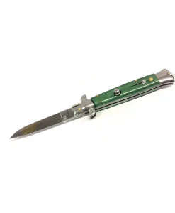 Side Open Spring Flick Knife 6055 Green