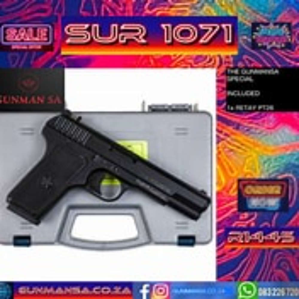 SUR Black 1071 Blank/Pepper Gun (Semi Auto|7+1|9mm PAK)