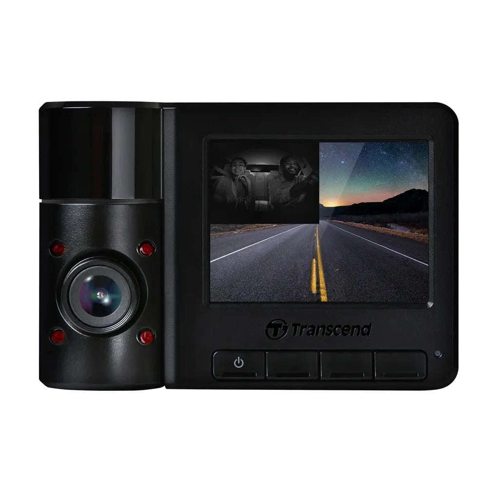 TRANSCEND DRIVEPRO 550 (MODEL B) DUAL LENS DASH CAM WITH 128GB MICROSD CARD