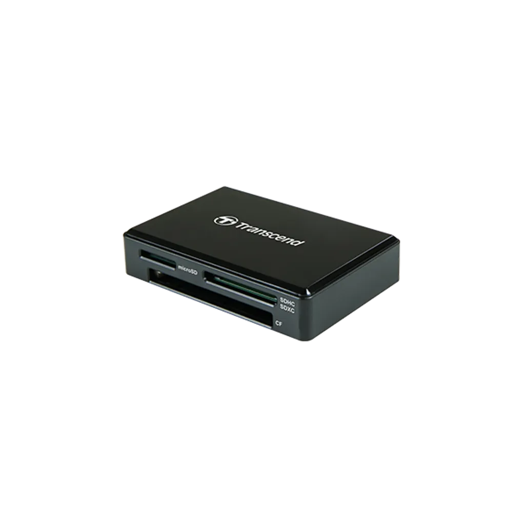 Transcend RDC8 Card Reader, CF, MicroSDHC, MicroSDXC, SD, SDHC, SDXC, Black