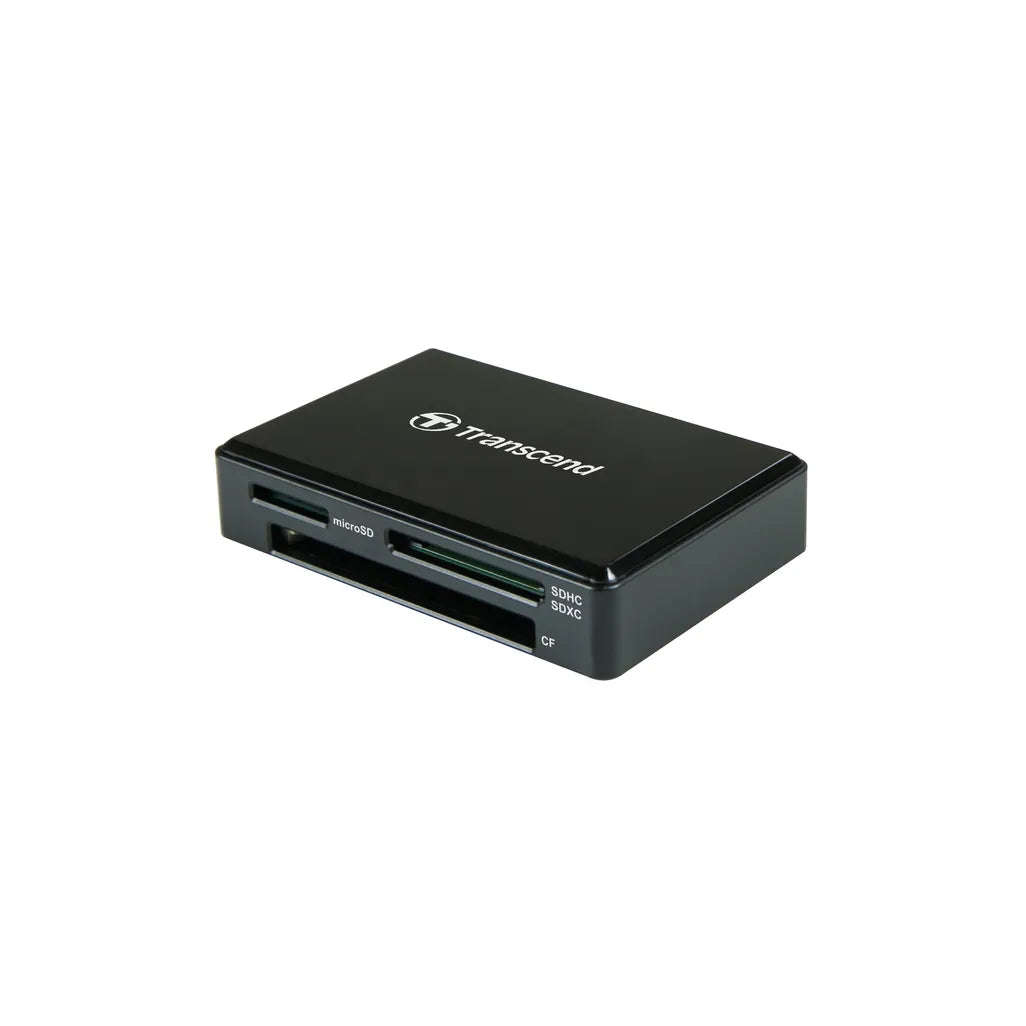 Transcend RDC8 Card Reader, CF, MicroSDHC, MicroSDXC, SD, SDHC, SDXC, Black