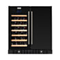 Snomaster 34 Bottle + 95L Black Pro Series Double Door Wine/Beverage Cooler - VT-19DPRO