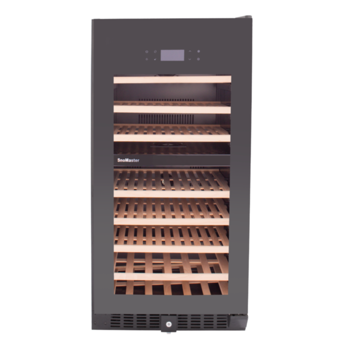 SnoMaster 72kg Black 78 Bottle Pro Series Dual Zone Wine Cooler - VT-94PRO