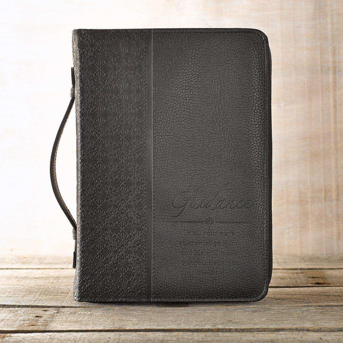 GUIDANCE LUXLEATHER BIBLE COVER IN BLACK