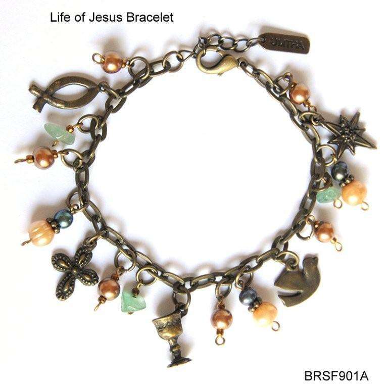 Mixed Colours Charm bracelet - Life of Jesus