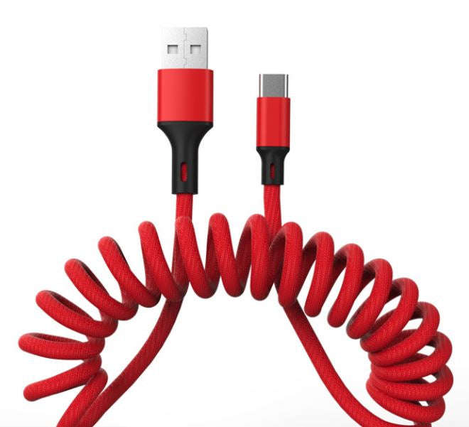 1.5m Spiral Fast Charge Cable