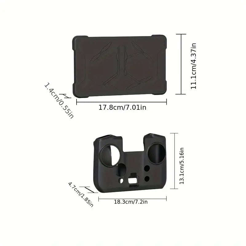 2pcs Silicone Case + Screen Protector and Dust Cover Set for DJI Mavic 4 Pro RC PRO 2 Remote Control