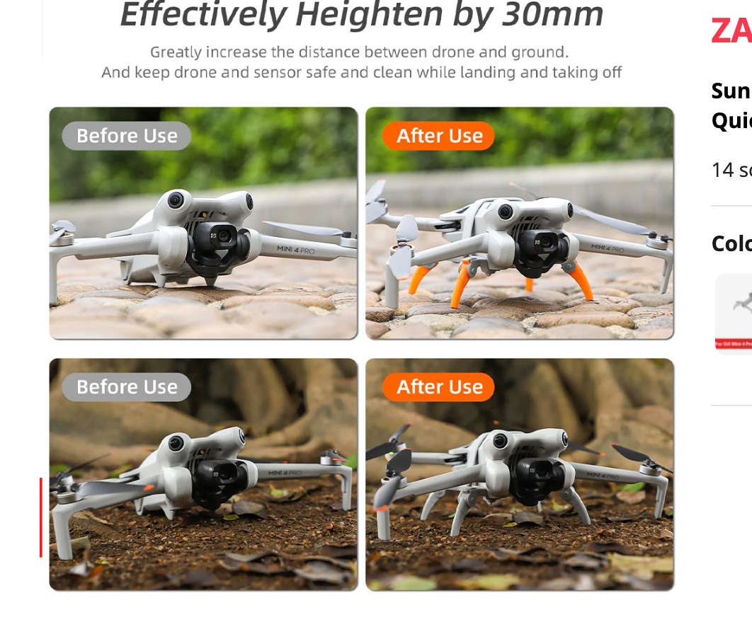 MINI 4 PRO EXTENDED SPIDER LANDING GEAR