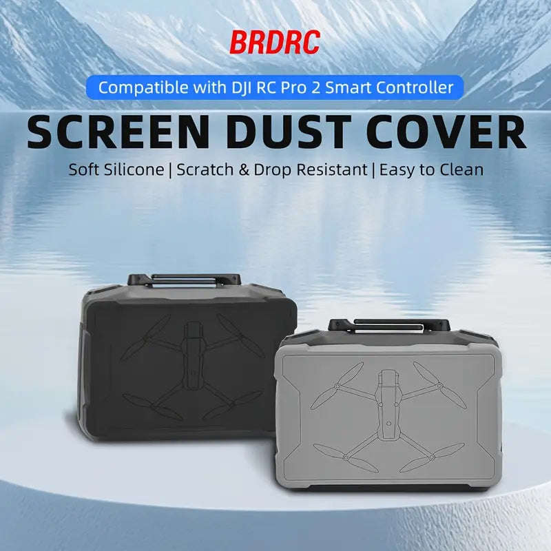 2pcs Silicone Case + Screen Protector and Dust Cover Set for DJI Mavic 4 Pro RC PRO 2 Remote Control