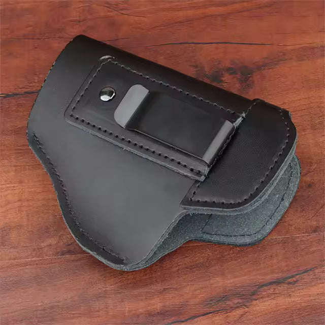 PU Leather Pistol Holster with Belt Clip