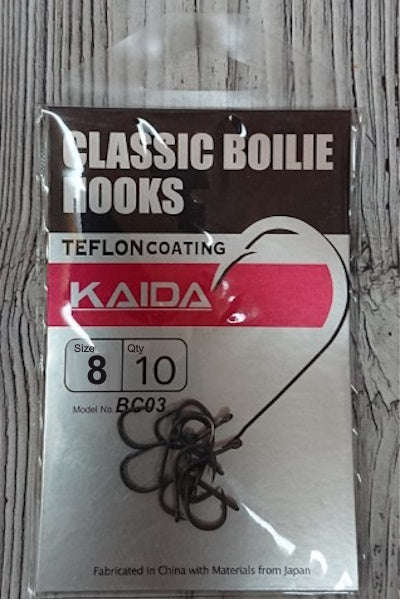 Kaida Teflon Coated Classic Boilie Fishing Hooks Size 8