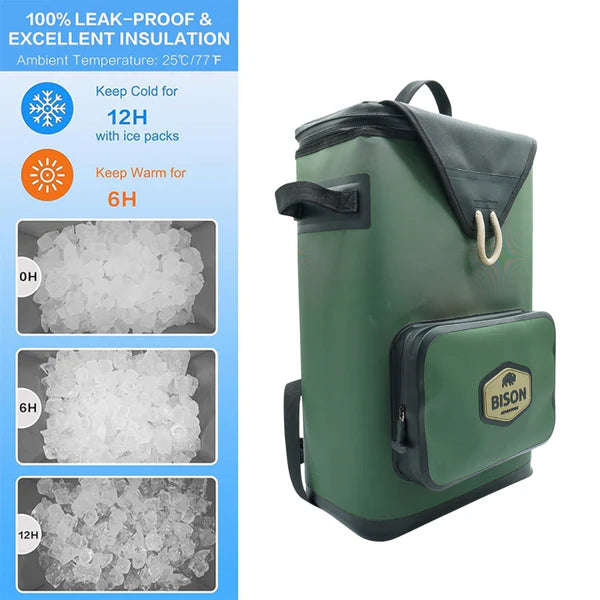 Bison Backpack Cooler 20L Green