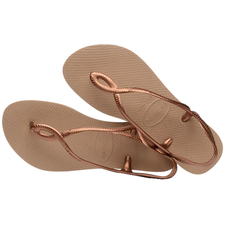 Havaianas Ladies Luna Sandals Rose Gold