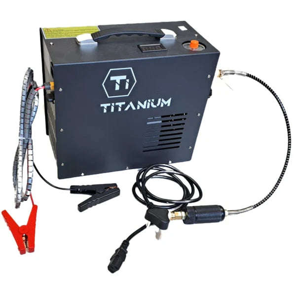 Titanium 12V/220V 250Bar Black Compressor