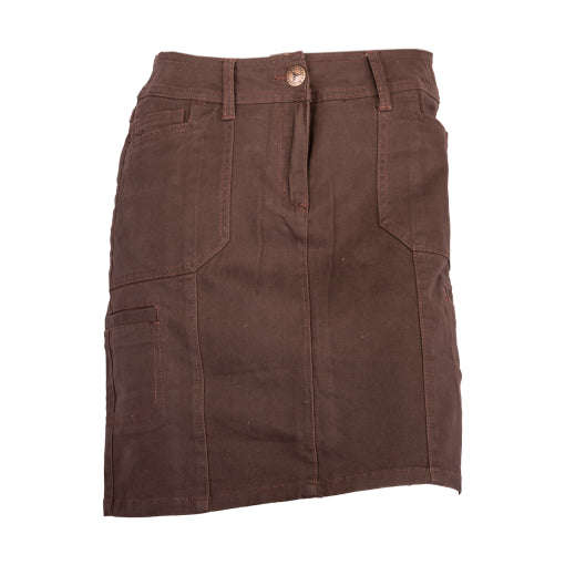 Wildebees Ladies Stretch Cargo Skirt Donkey