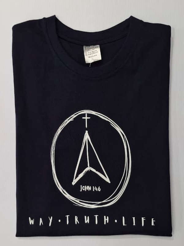 FRJ Mens Way,Truth,Life Navy T-Shirt