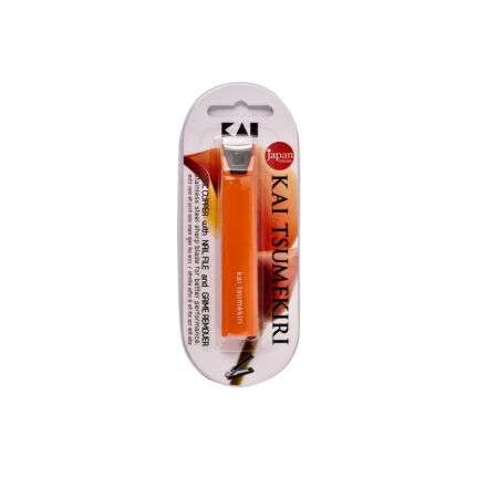 KAI Tsumekiri Nail Clipper with File Orange - Blister