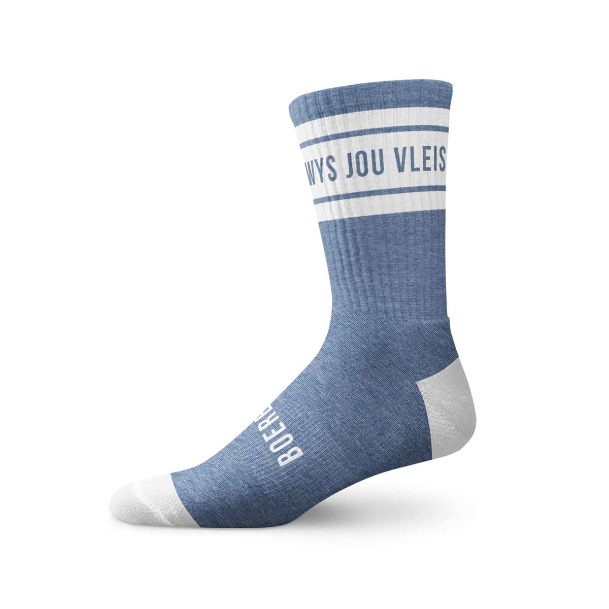 Boerboel Ladies Long Outdoor Cotton Sock Blue Wys