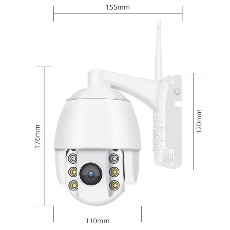 QX2 4G (EU Version) 1080P HD 360 Degrees Panoramic Day and Night Full-color IP66 Waterproof Smart...