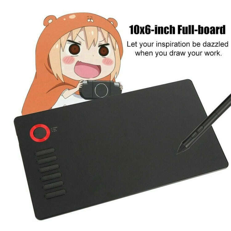 VEIKK A15 10x6 inch 5080 LPI Smart Touch Electronic Graphic Tablet, with Type-C Interface, A15 Go...