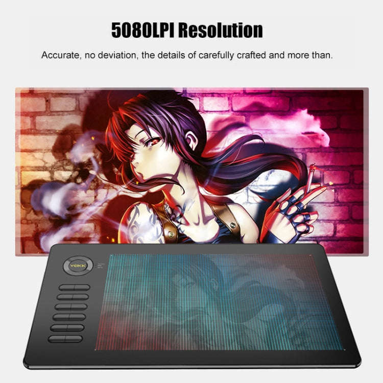 VEIKK A15 10x6 inch 5080 LPI Smart Touch Electronic Graphic Tablet, with Type-C Interface, A15 Go...