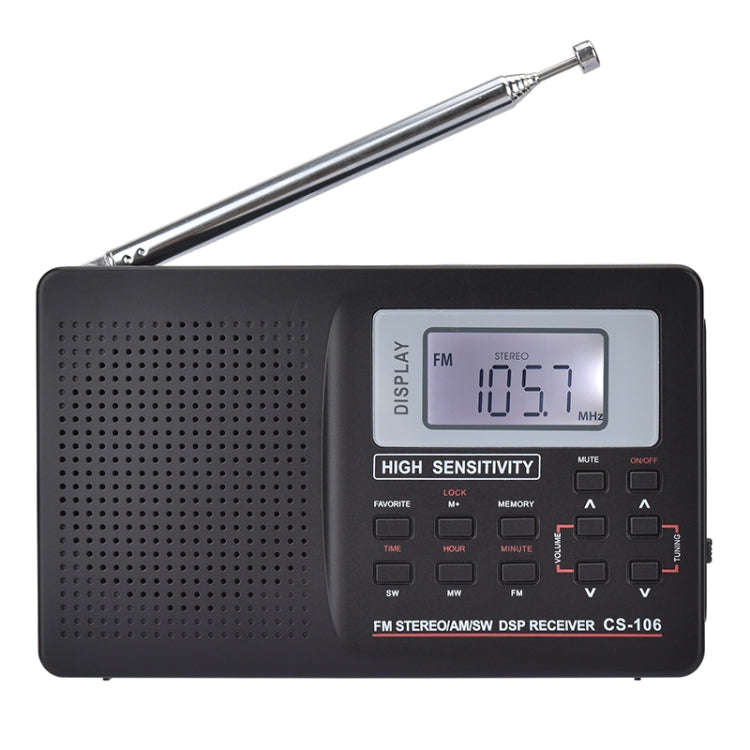 CS-106 10KHZ Multifunctional Full Band Digital Demodulation Stereo Radio Receiver, 10KHZ