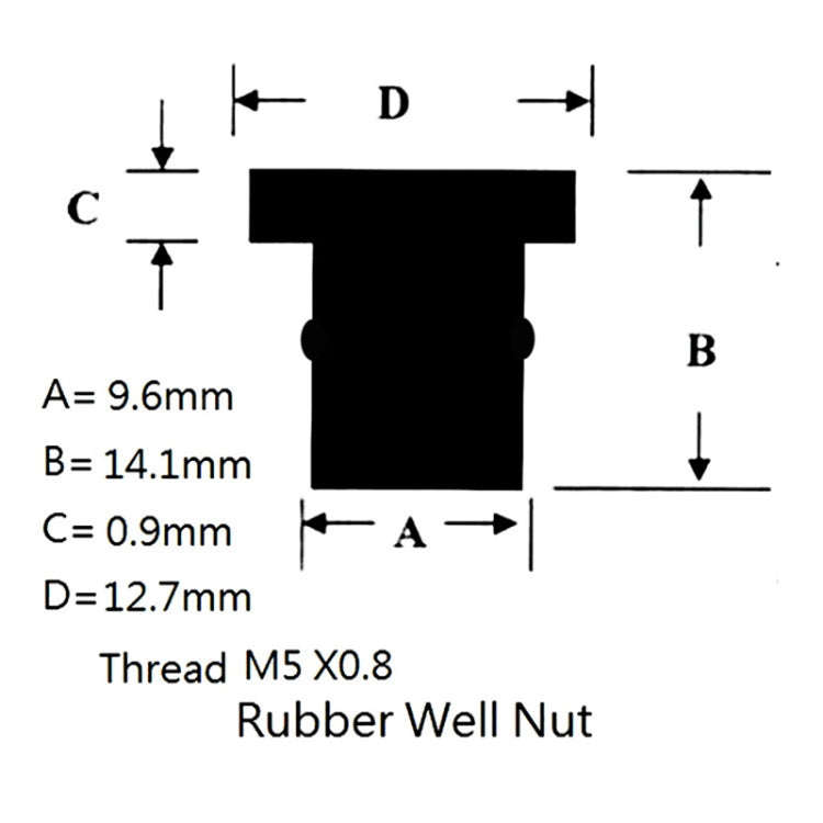 20pcs / 1 Set M5 Universal Motorcycle Windshield Brass Nuts, M5