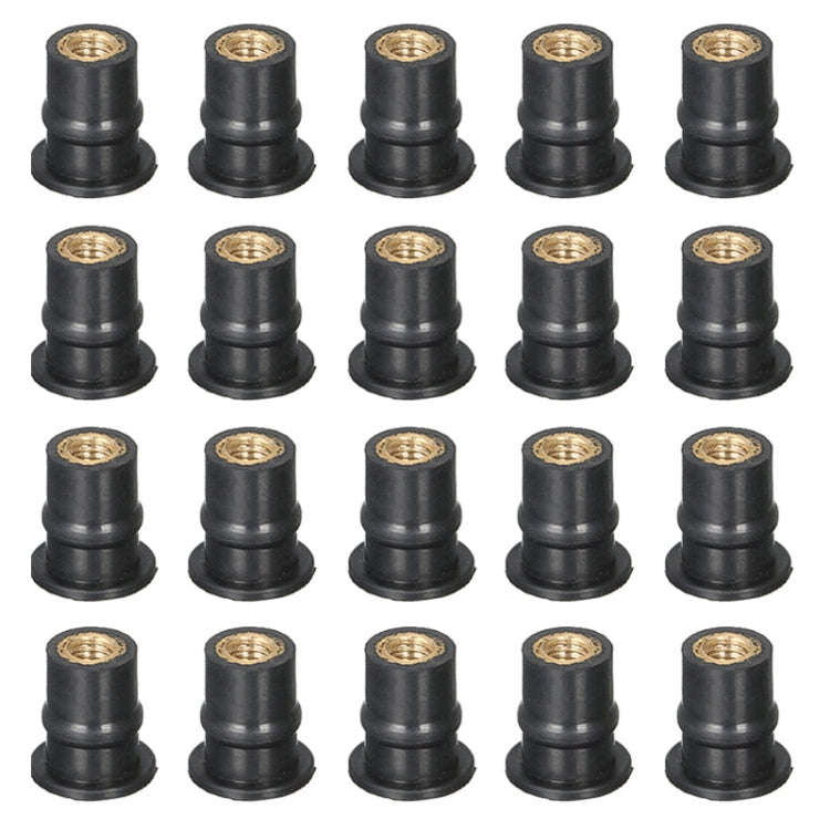 20pcs / 1 Set M5 Universal Motorcycle Windshield Brass Nuts, M5