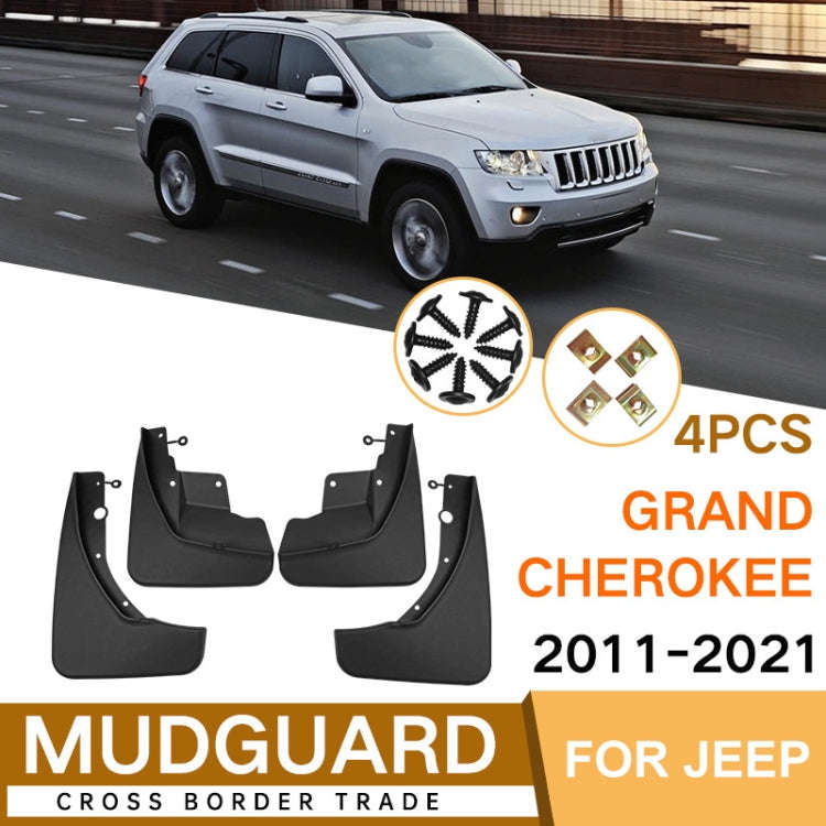 For Jeep Grand Cherokee 2011-2021 4pcs/Set Car Auto Soft Plastic Splash Flaps Fender Guard, For J...