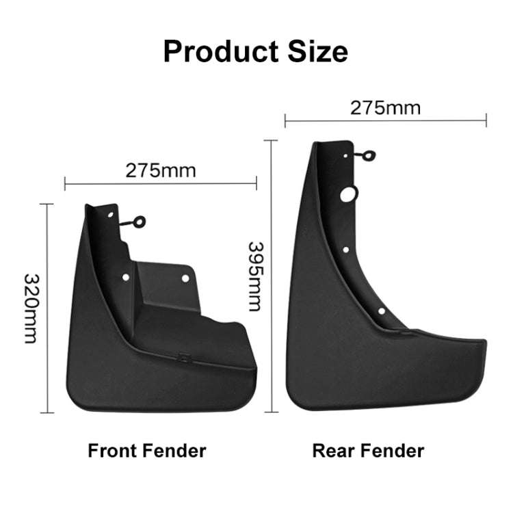 For Jeep Grand Cherokee 2011-2021 4pcs/Set Car Auto Soft Plastic Splash Flaps Fender Guard, For J...