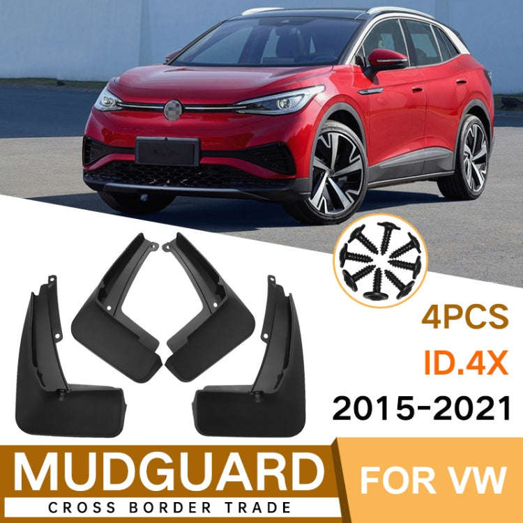 For Volkswagen ID.4X 2015-2023 4pcs/Set Car Auto Soft Plastic Splash Flaps Fender Guard, For Volk...