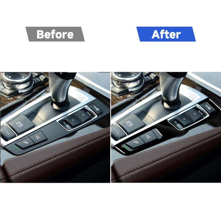 Car Right Drive Gear Panel Double Key Decorative Sticker for BMW Series 5 F10 2011-2017, For Seri...