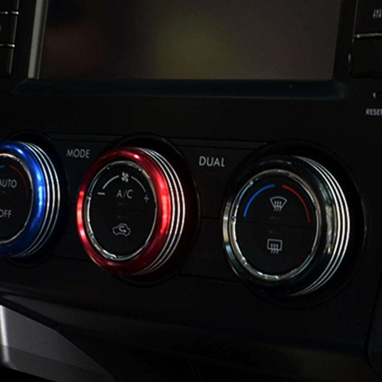 3 PCS Car Aluminum Air Conditioner Knob Case For Subaru, For Subaru(Blue), For Subaru(Red), For S...